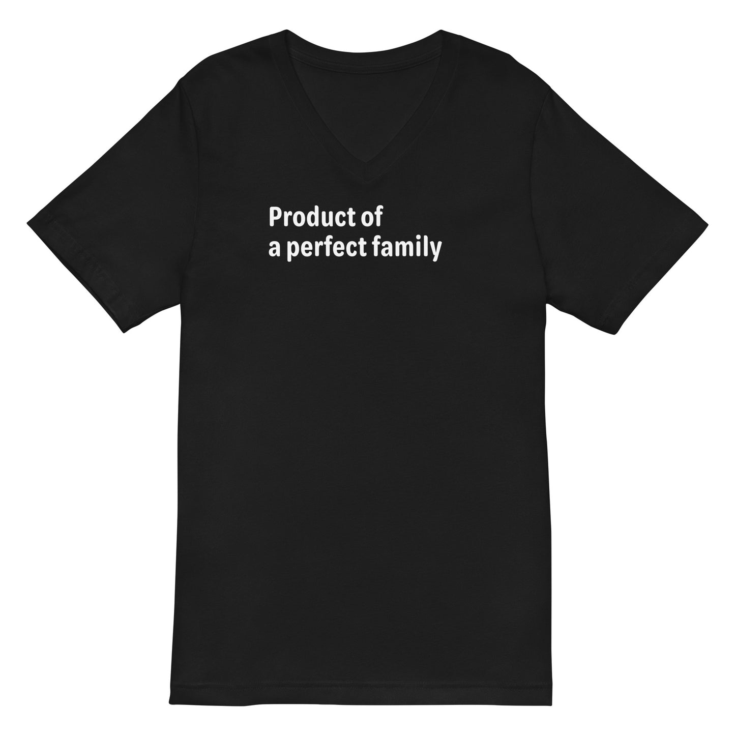 Product of - White Text - Mens  V-Neck T-Shirt