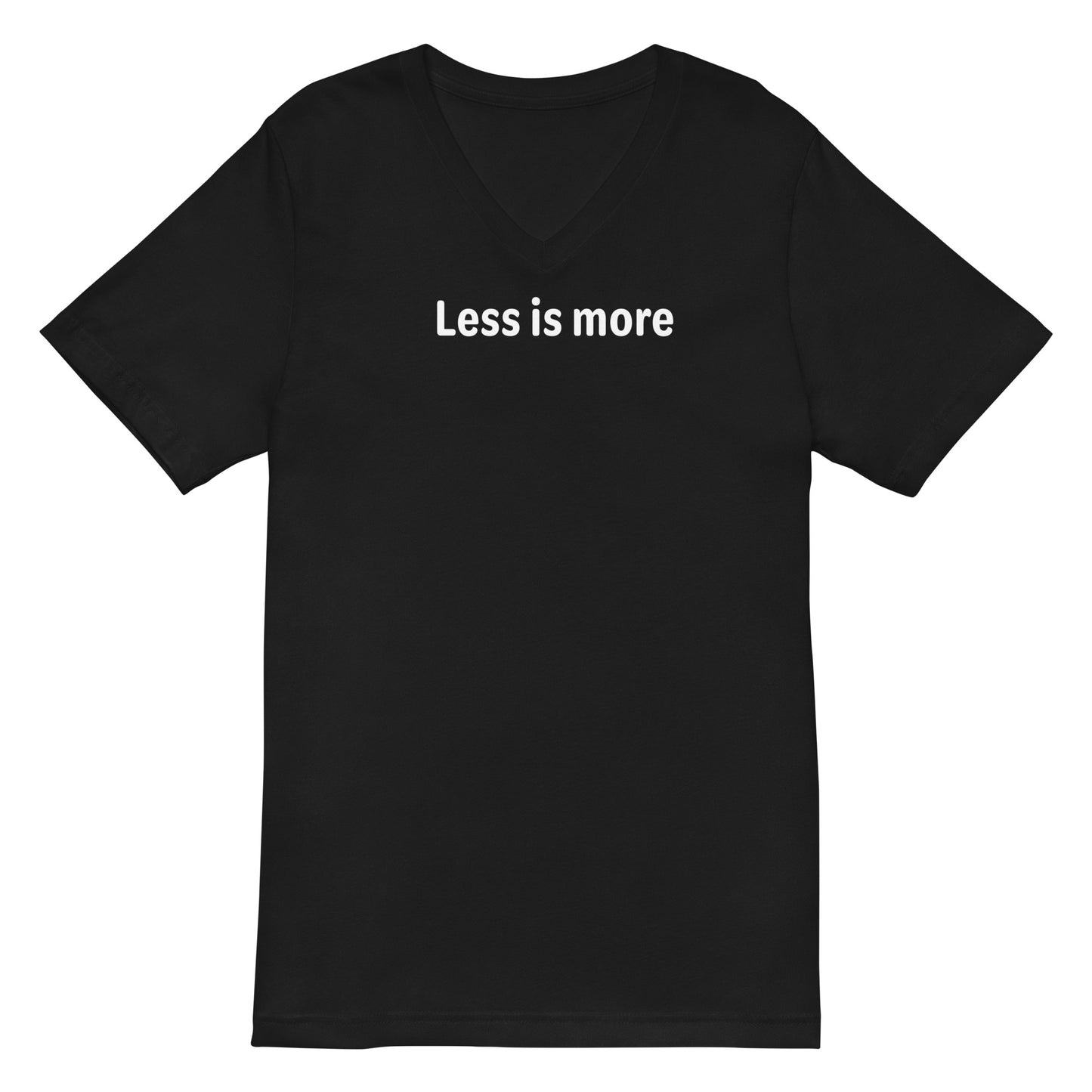 Less is more - White Text - Mens V-Neck T-Shirt