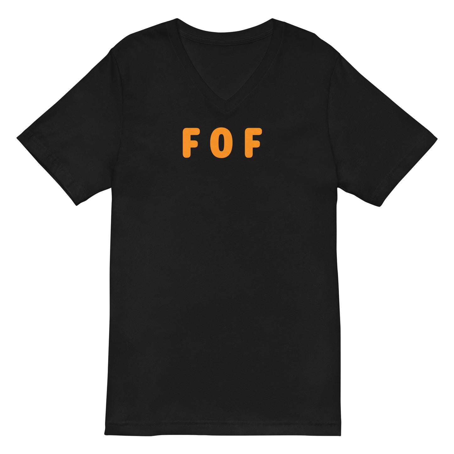 FOF - Orange Text - Mens V-Neck T-Shirt