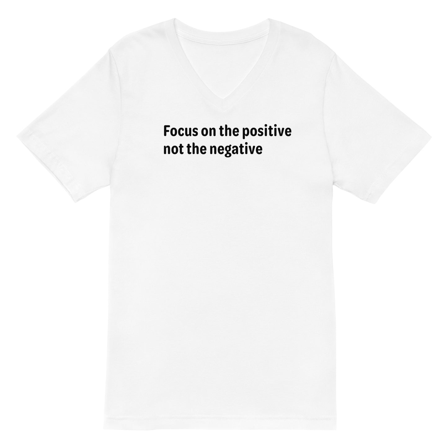 Positive Focus - Black Text - Mens V-Neck T-Shirt