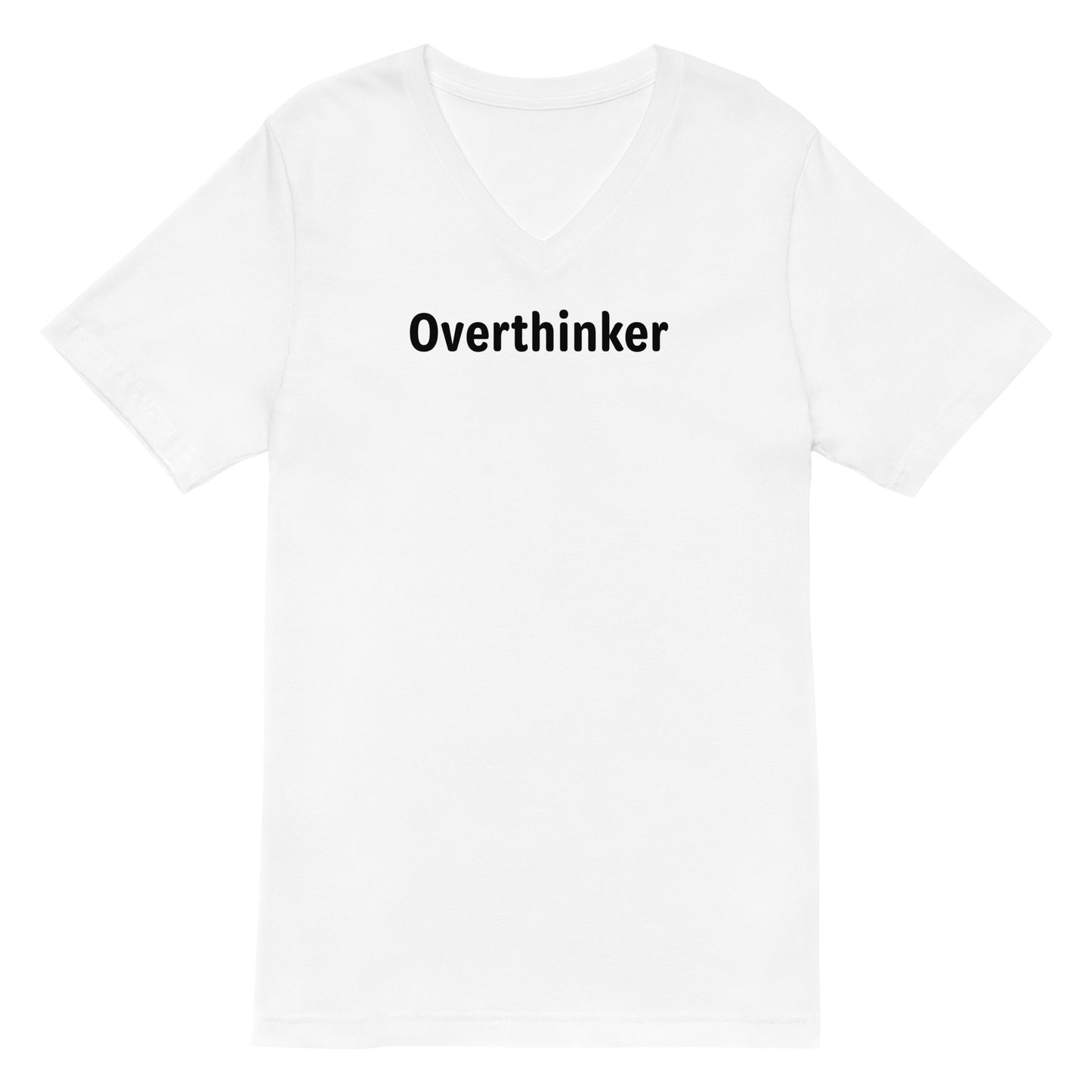 Overthinker - Black Text - Mens V-Neck T-Shirt