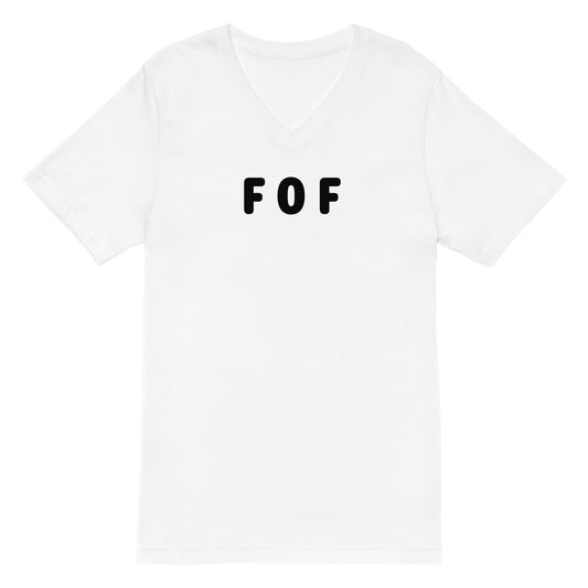 FOF - Black Text - Mens V-Neck T-Shirt