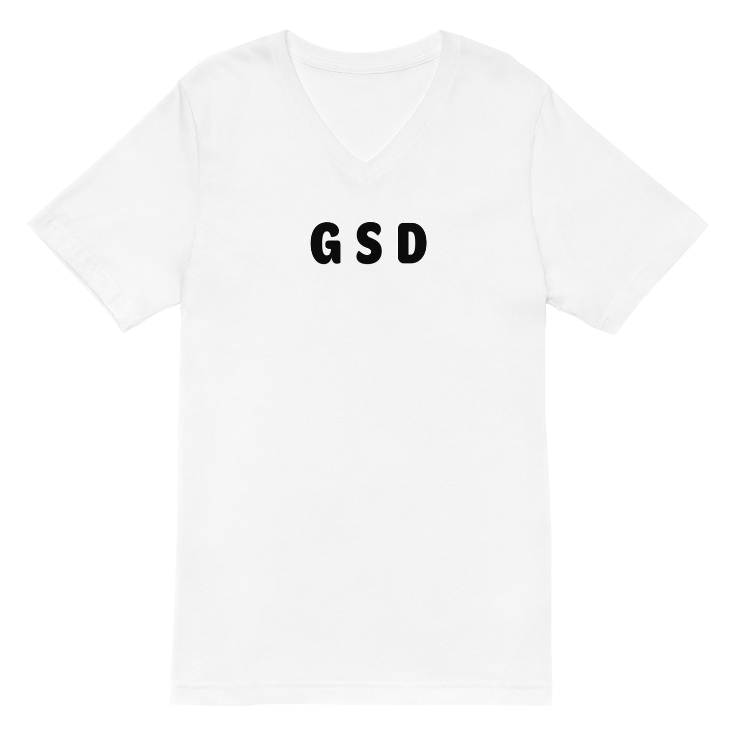 GSD - Black Text - Mens V-Neck T-Shirt