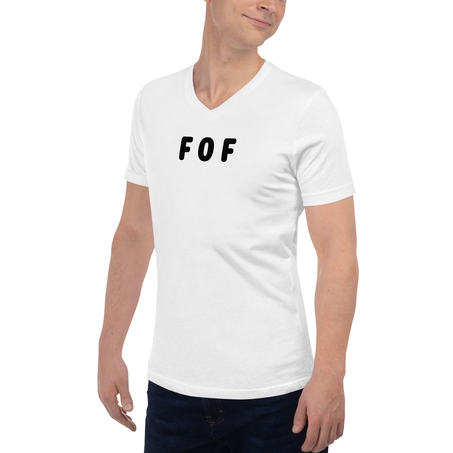 FOF - Black Text - Mens V-Neck T-Shirt