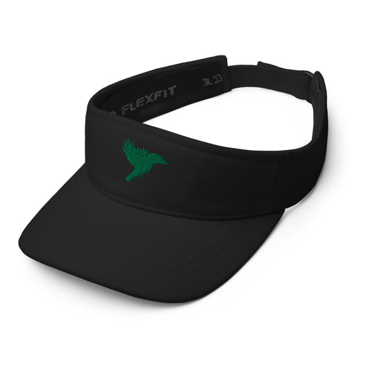 Black with Dark Green kookaburra logo - Visor