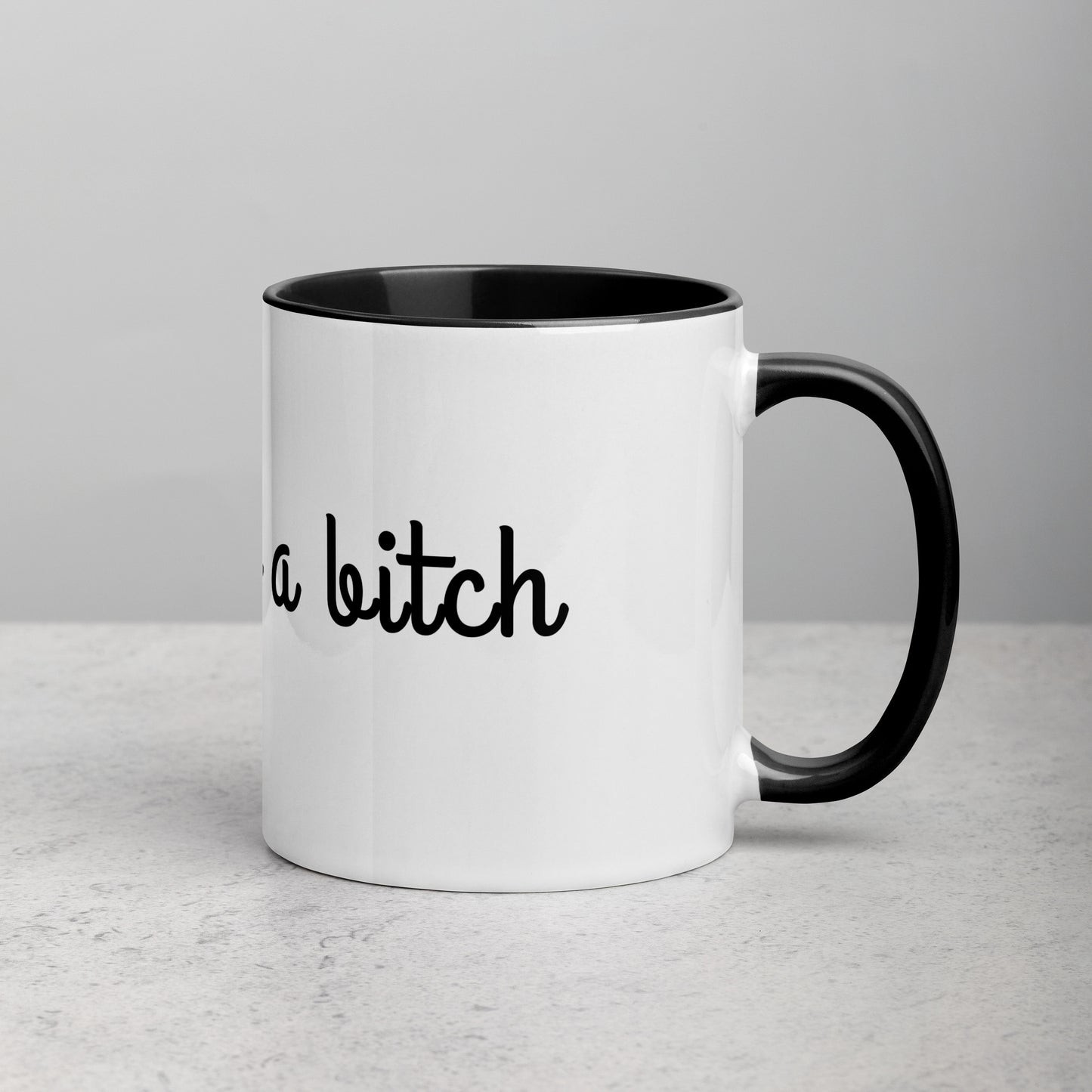 Karma is a bitch - Coffee Mug Black Inside