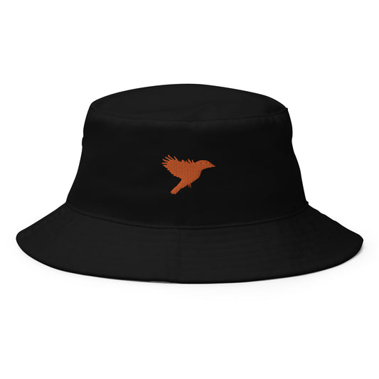 Black with Orange kookaburra logo - Bucket Hat