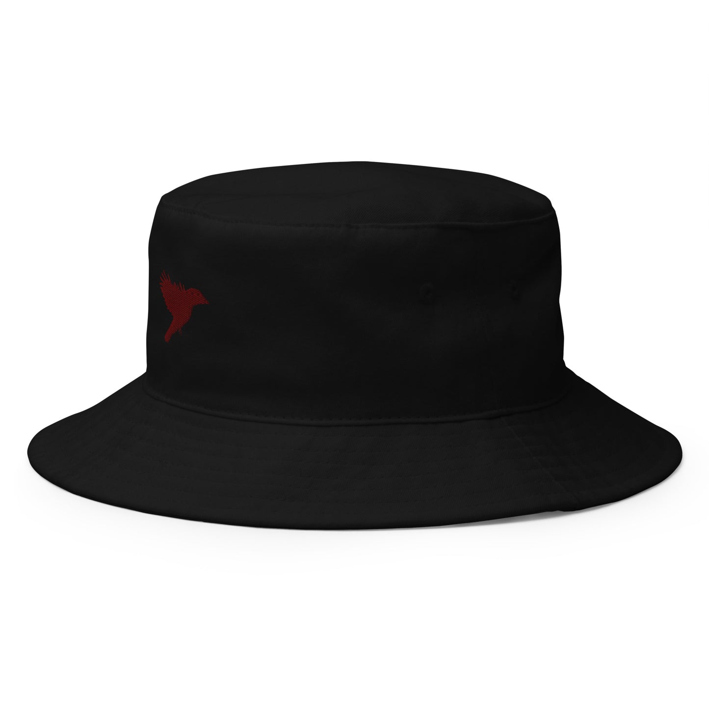 Black with Dark Red kookaburra logo - Bucket Hat