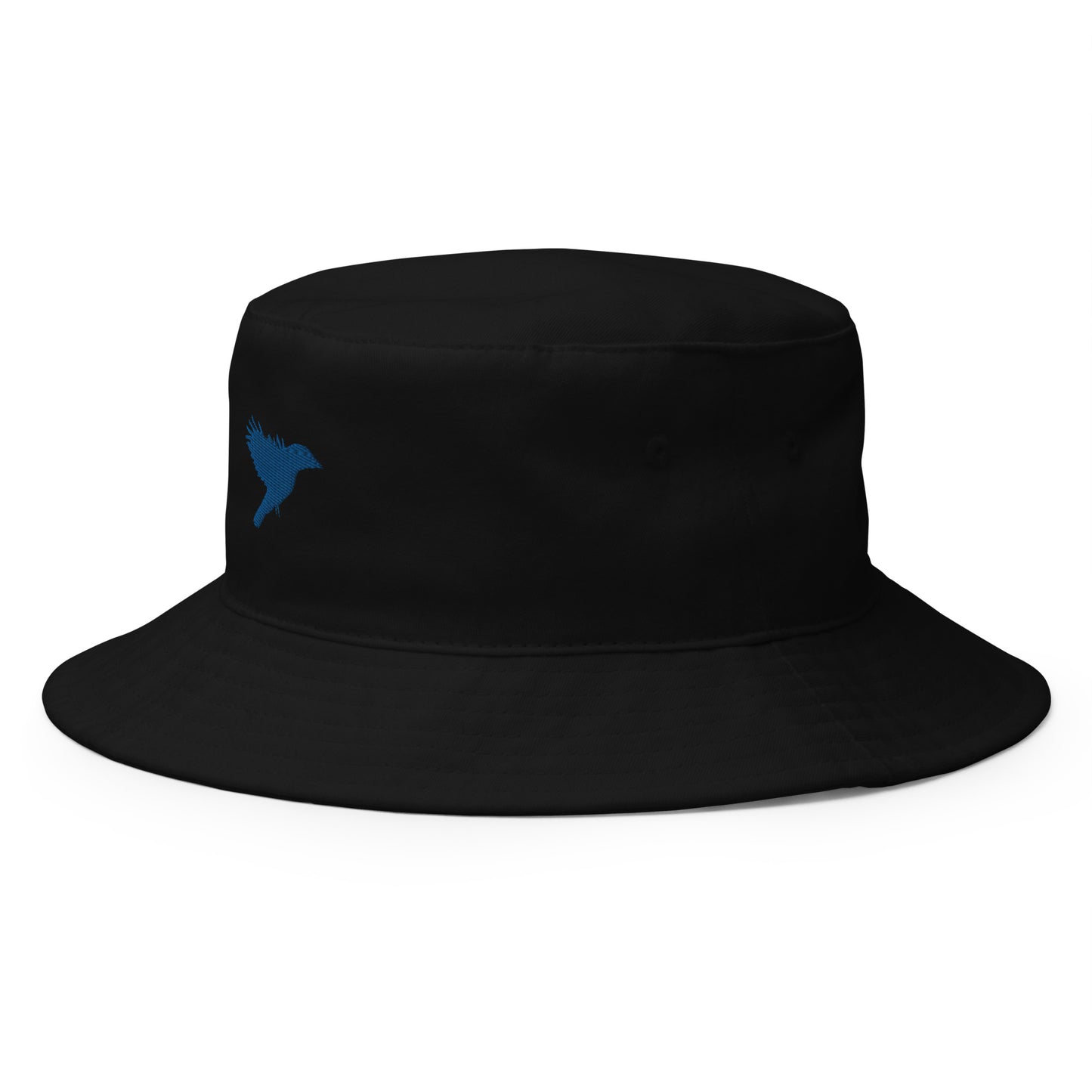 Black with Blue kookaburra logo - Bucket Hat