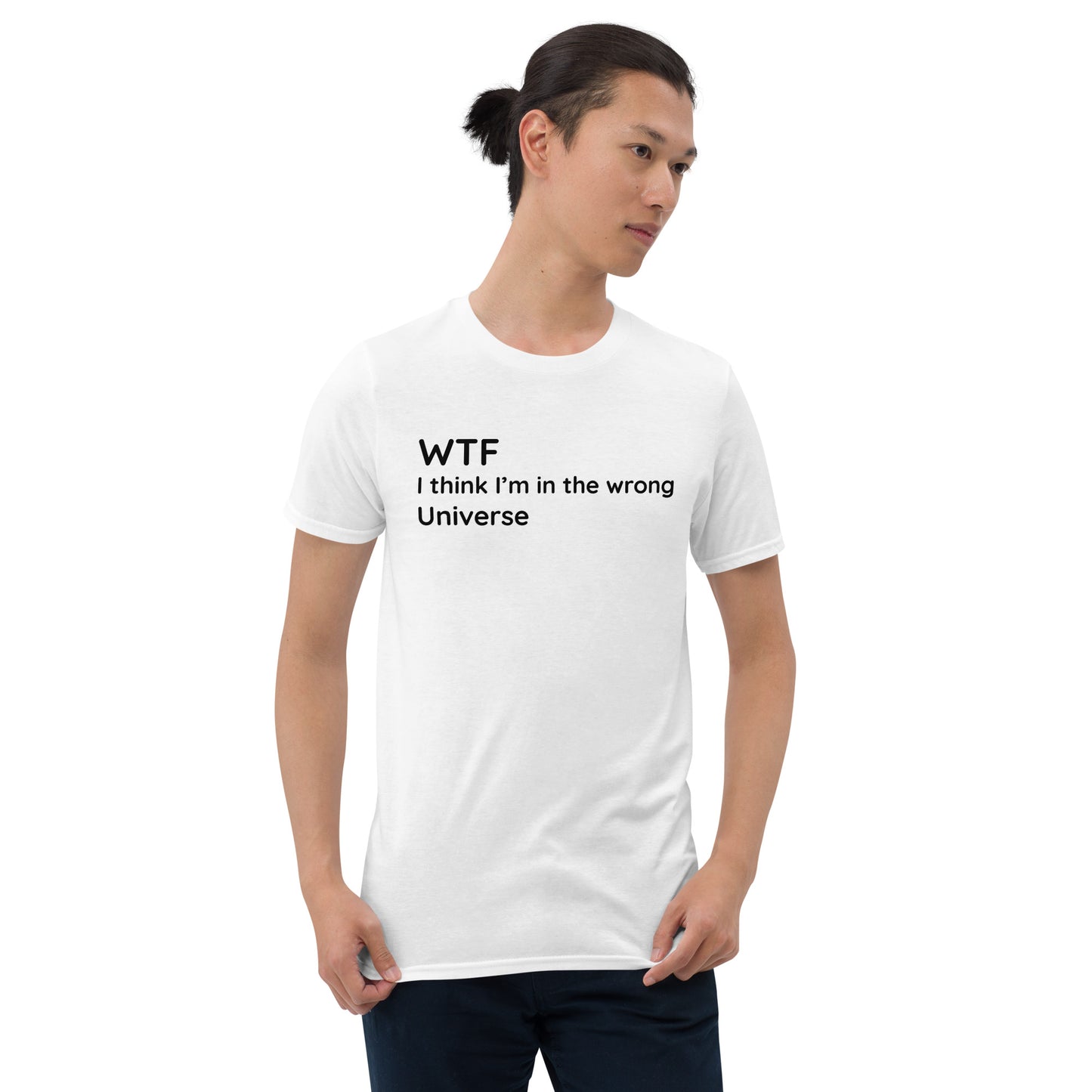 Wrong Universe - Black Text - Mens T-Shirt