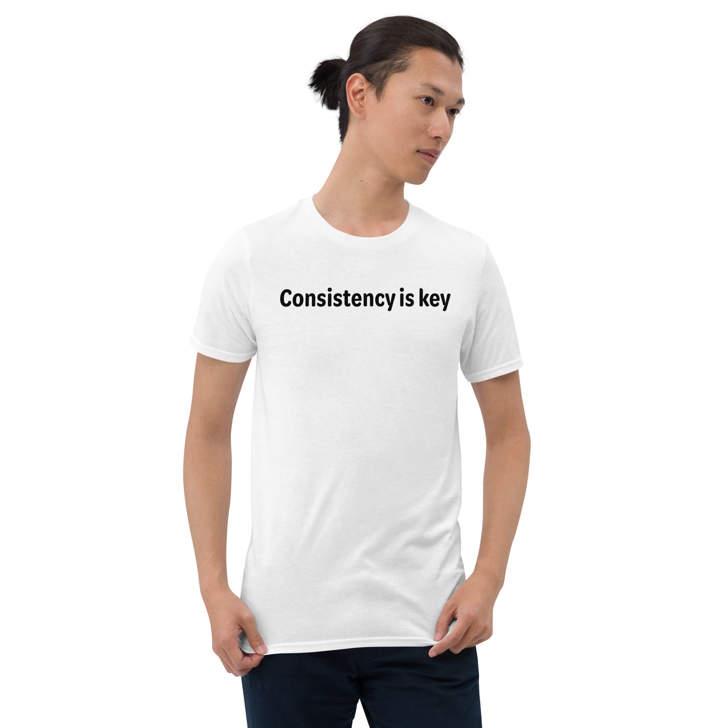 Consistency is key - Black text - Mens T-Shirt