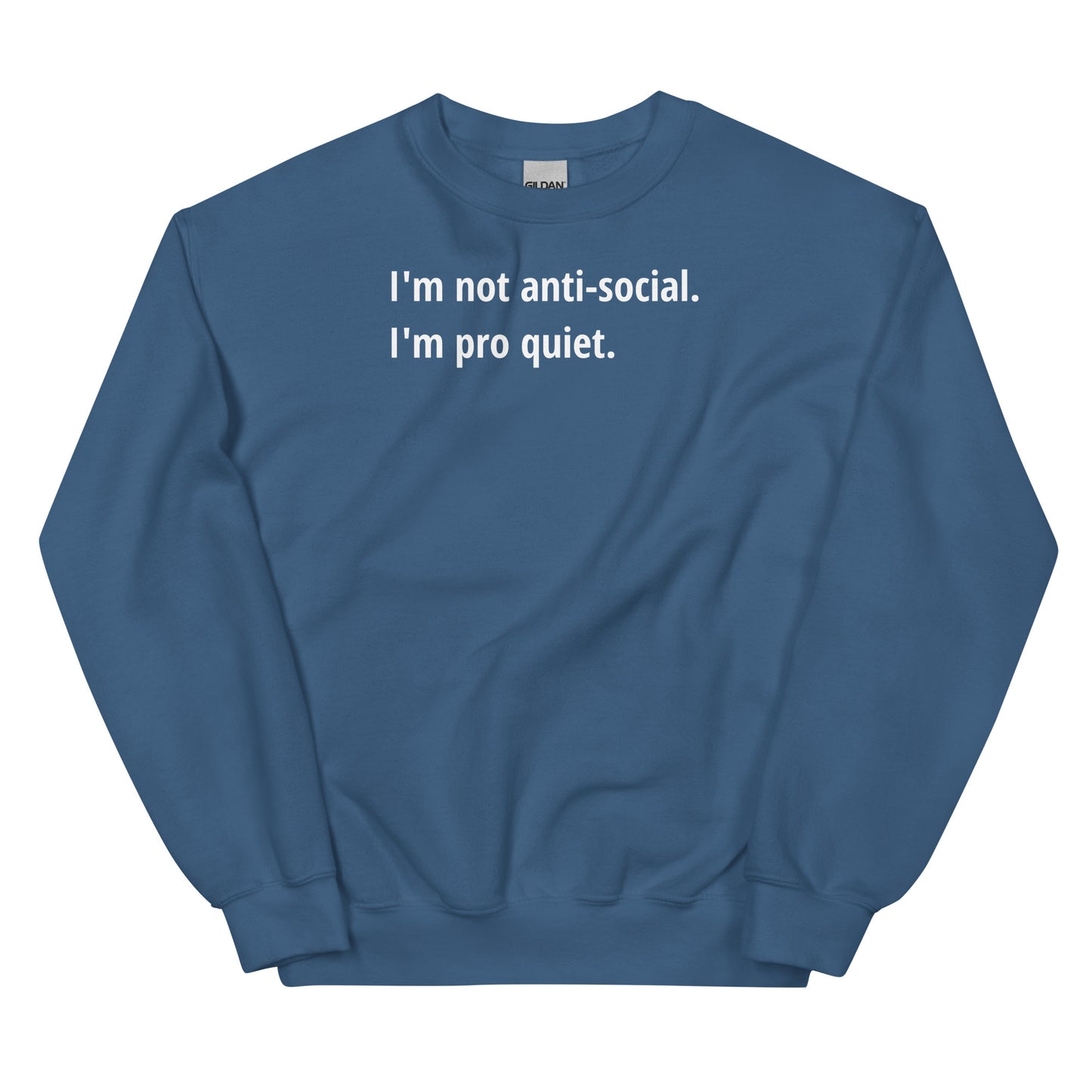 Pro Quiet - White Text - Mens Sweatshirt