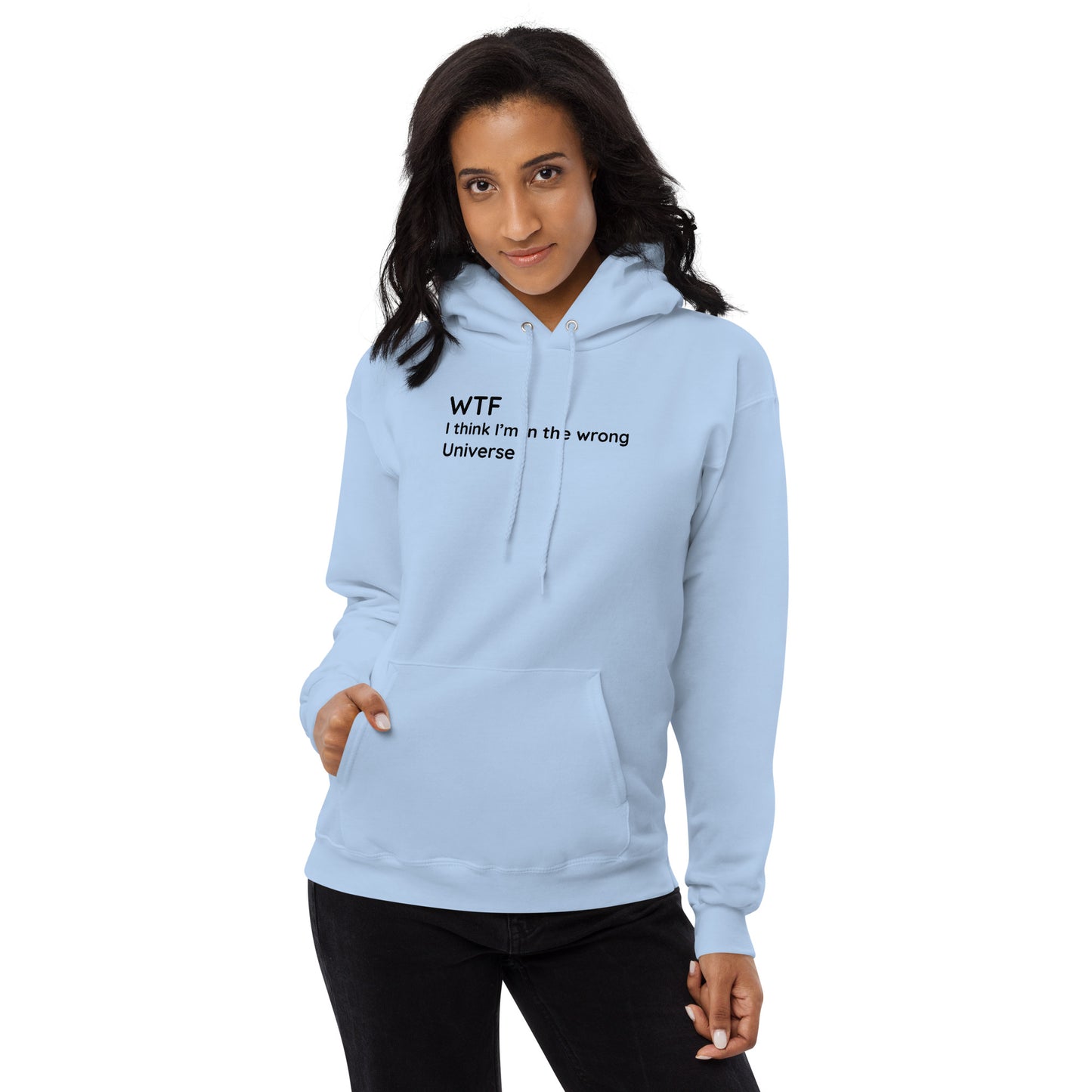 Wrong Universe - Black Text - Womens fleece hoodie