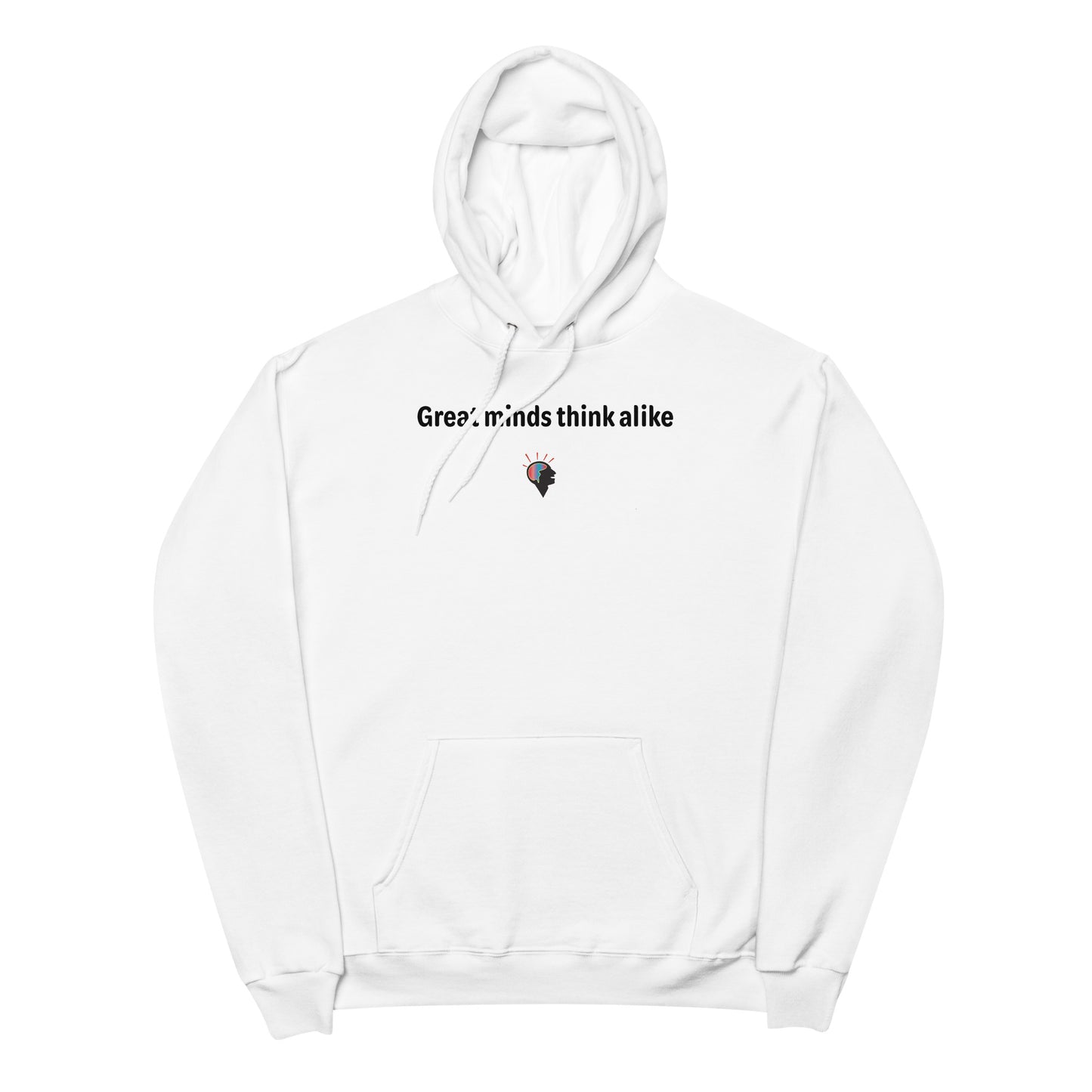 Great minds - Black Text - Womens fleece hoodie