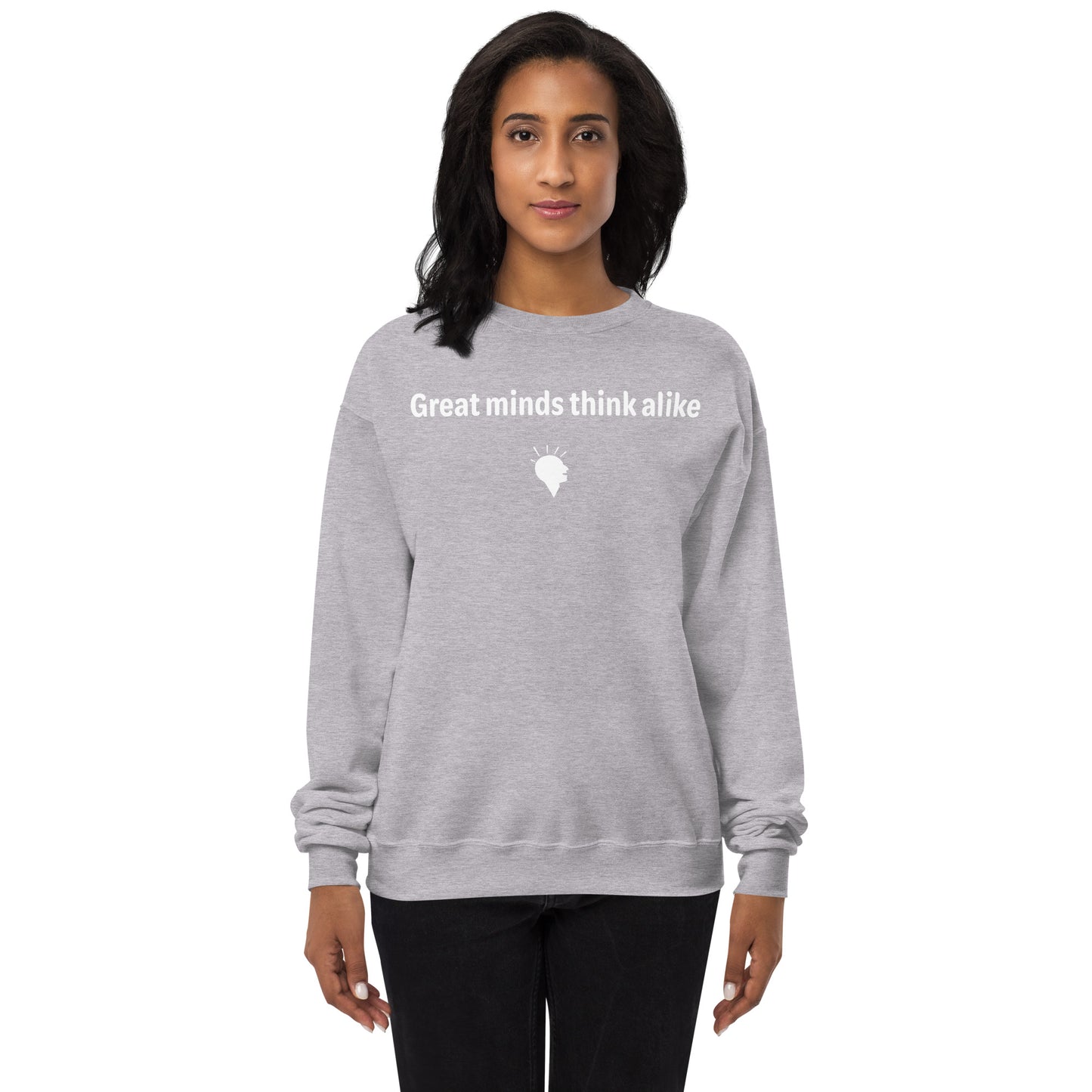 Great minds - White Text - Womens fleece sweatshirt