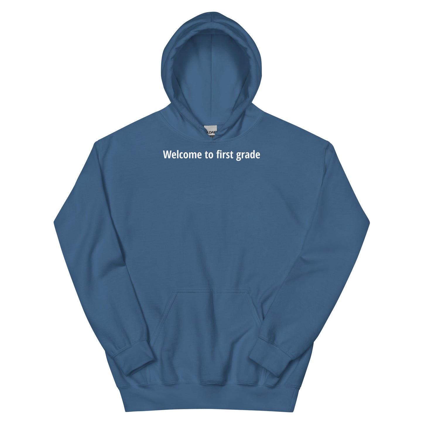 Welcome to first grade - White Text - Mens Hoodie