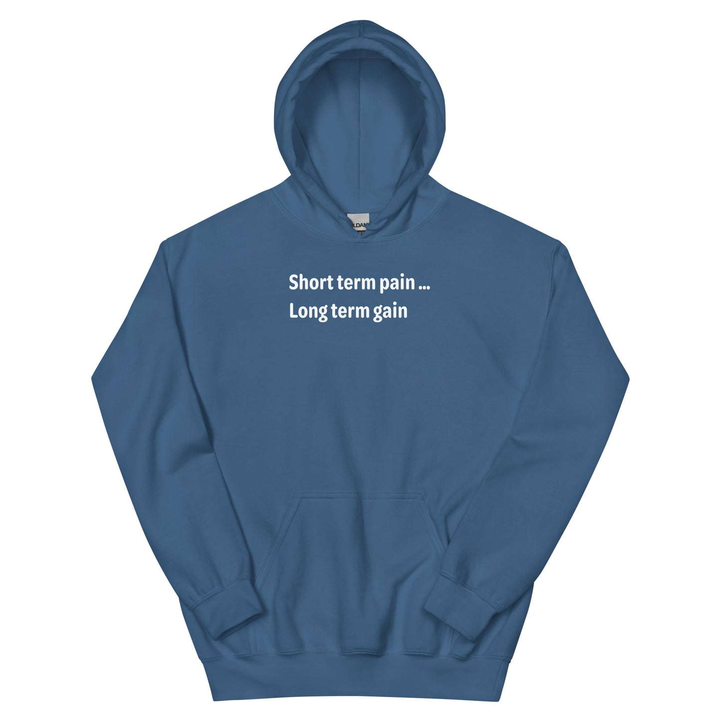 Short Term Pain - White Text - Mens Hoodie