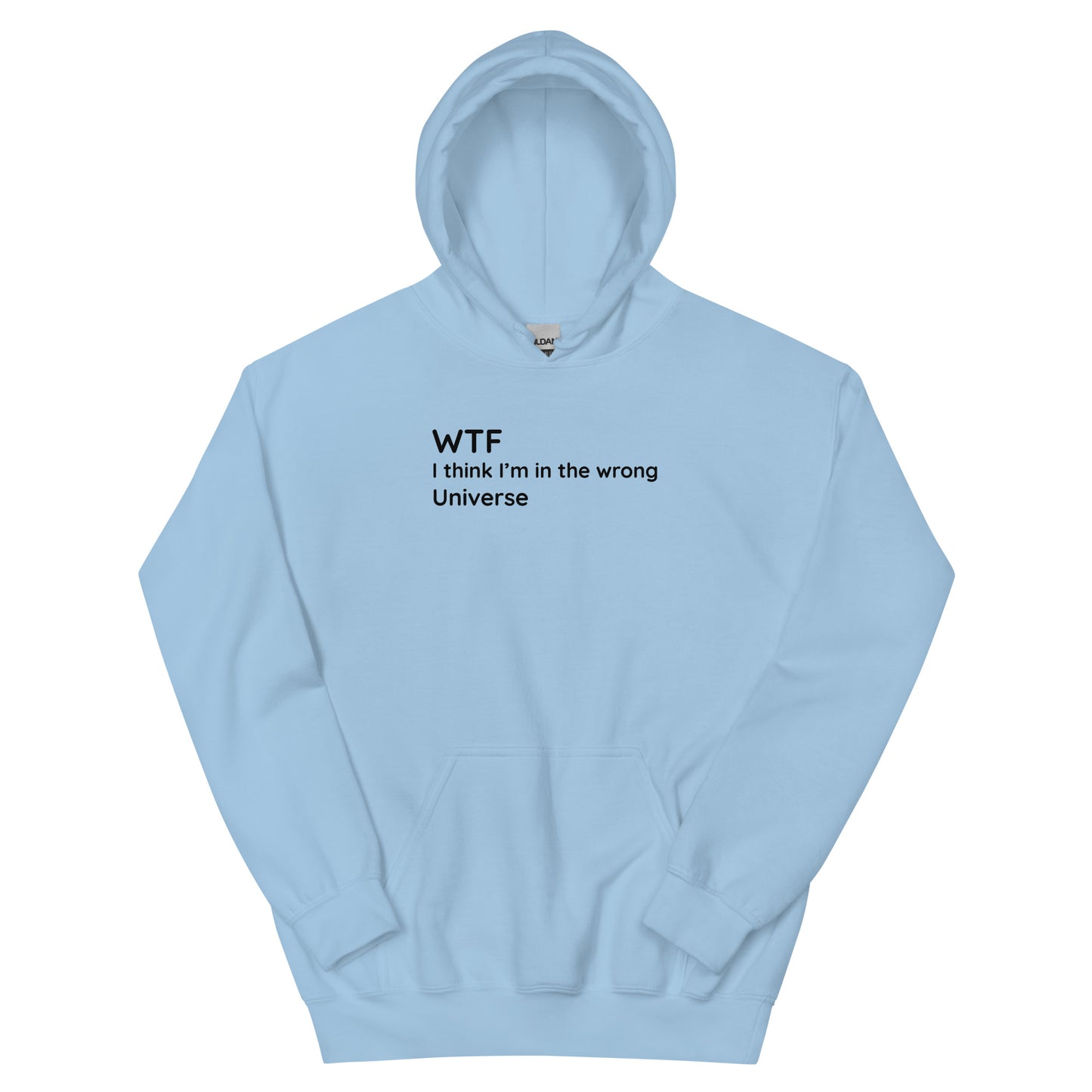 Wrong Universe - Black Text - Mens Hoodie