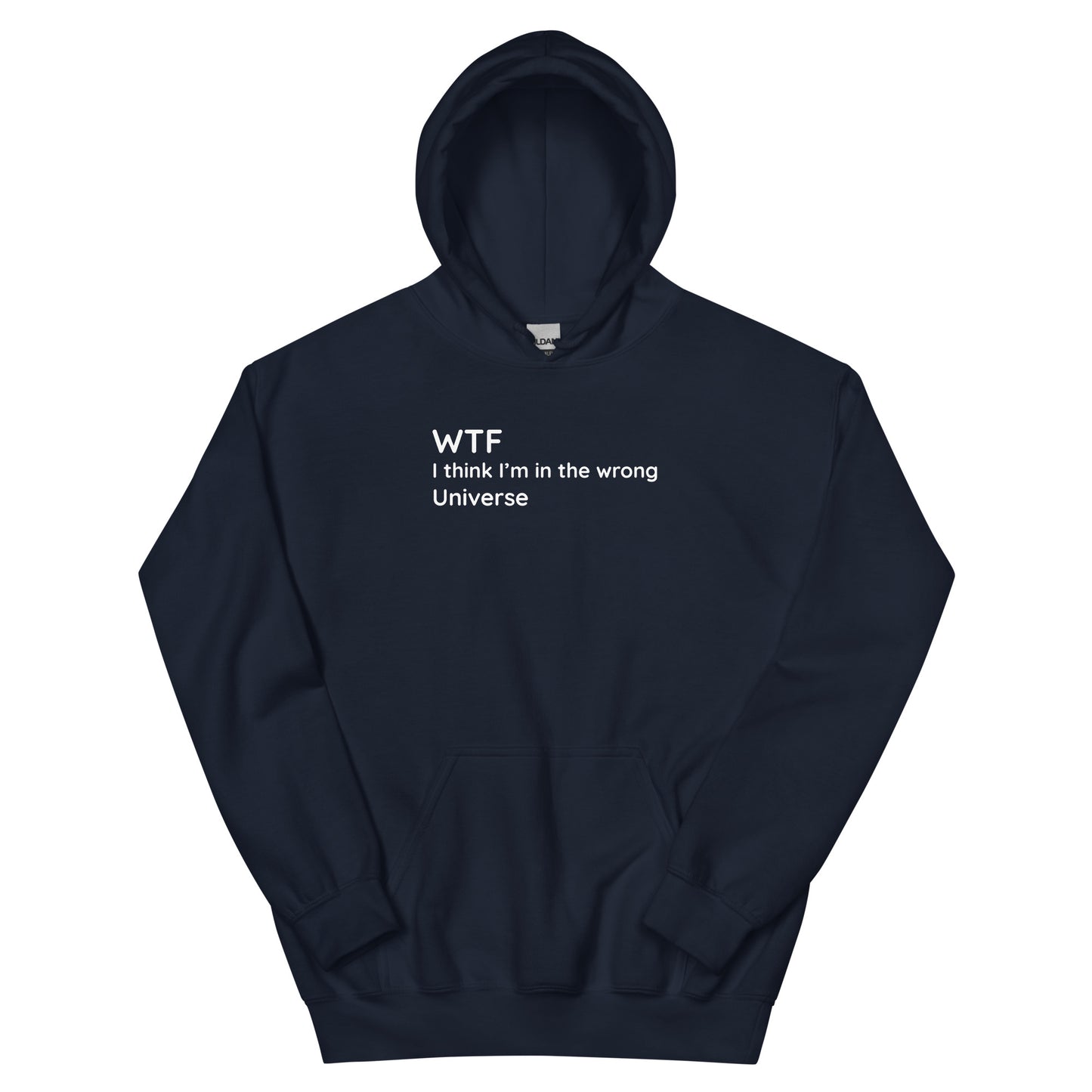 Wrong Universe - White Text - Mens Hoodie