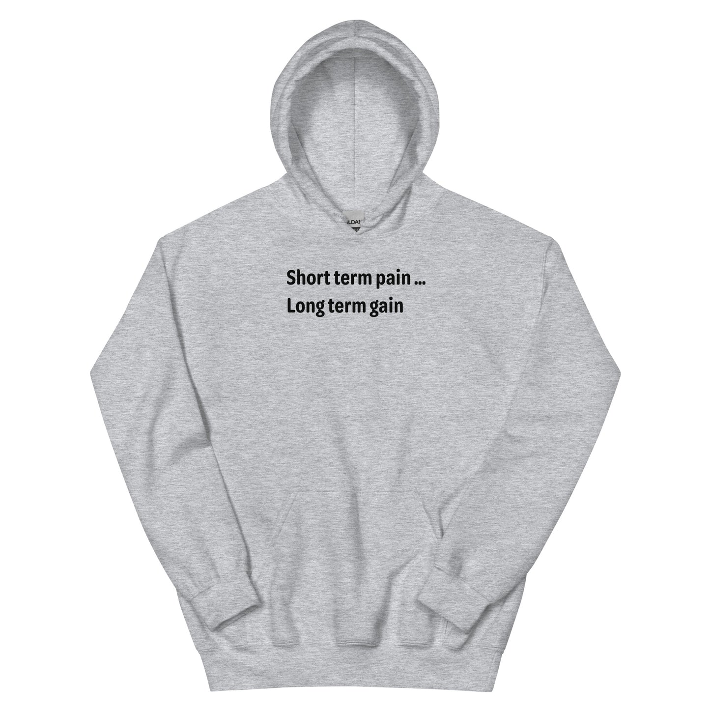 Short Term Pain - Black Text - Mens Hoodie