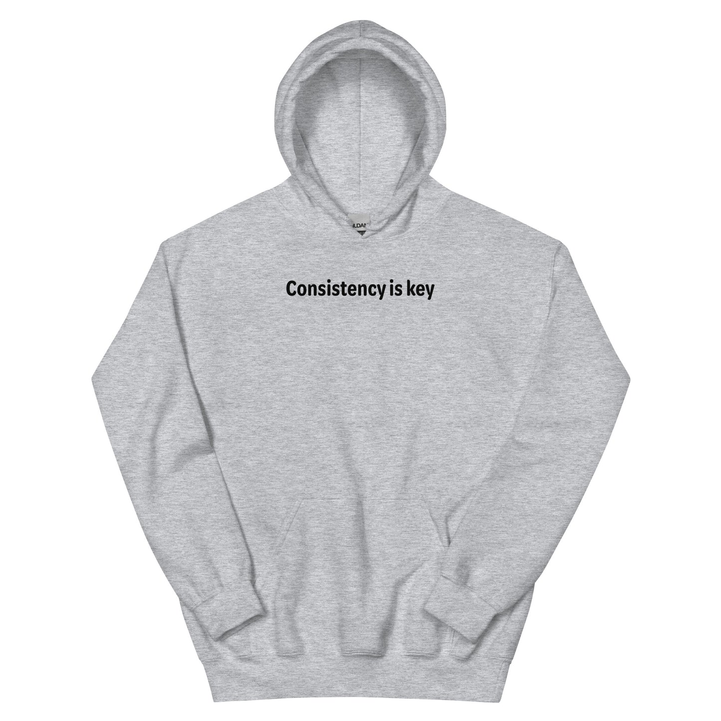 Consistency is key - Black text - Mens Hoodie