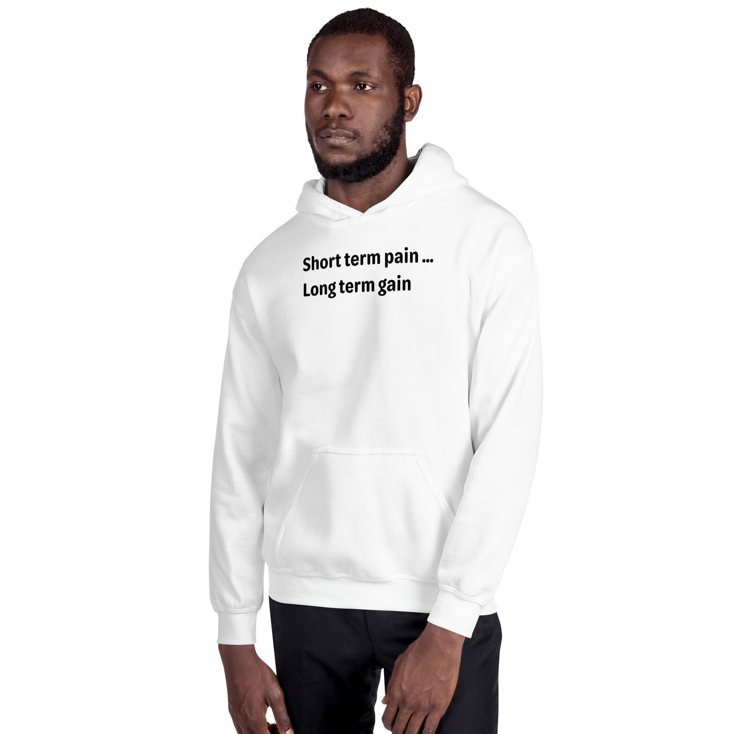 Short Term Pain - Black Text - Mens Hoodie