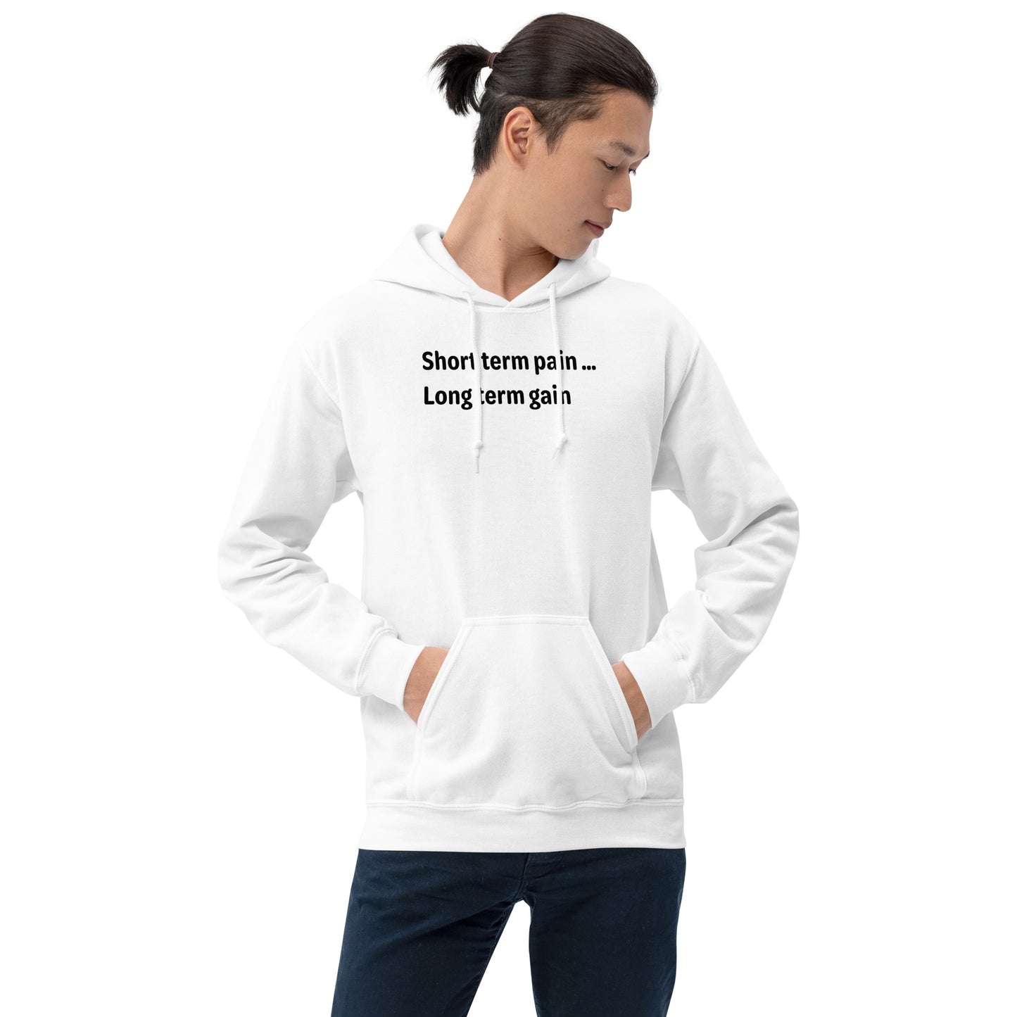 Short Term Pain - Black Text - Mens Hoodie