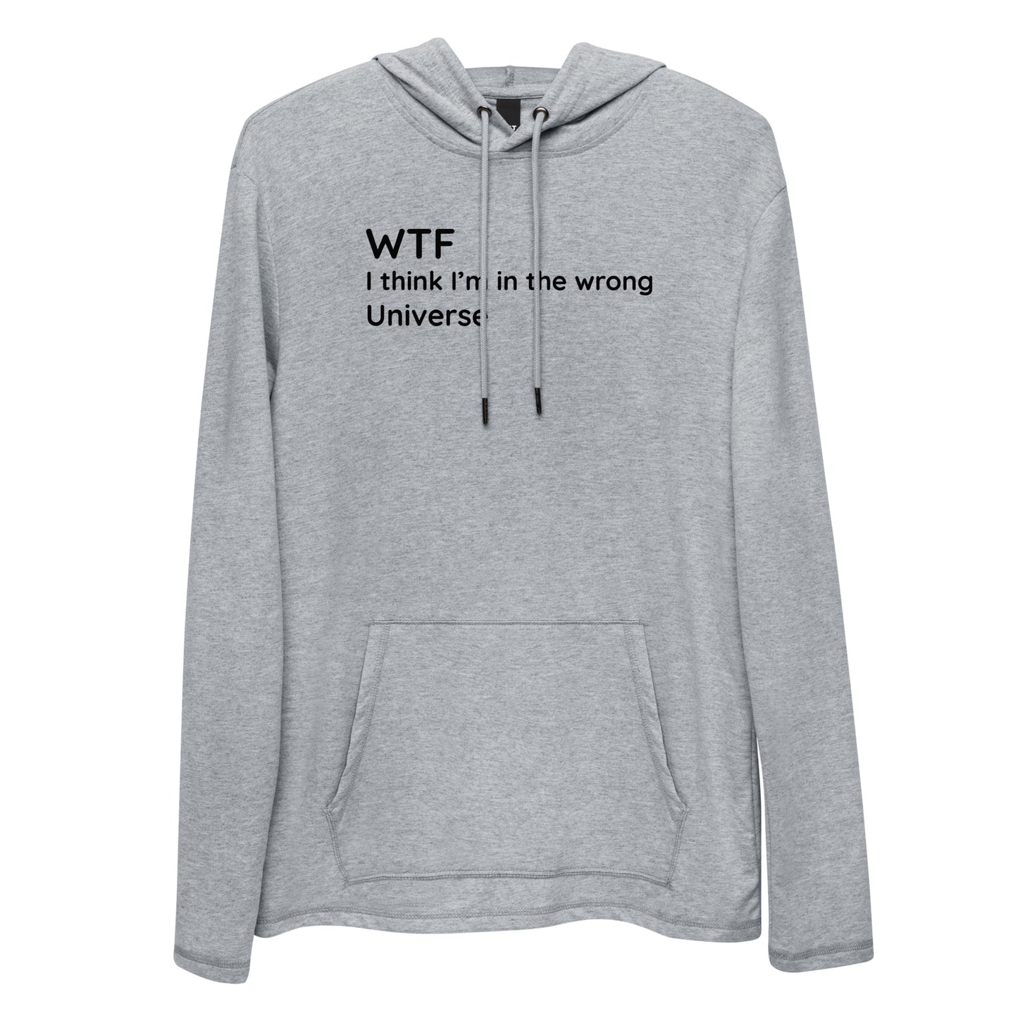 Wrong Universe - Black Text - Mens Lightweight Hoodie