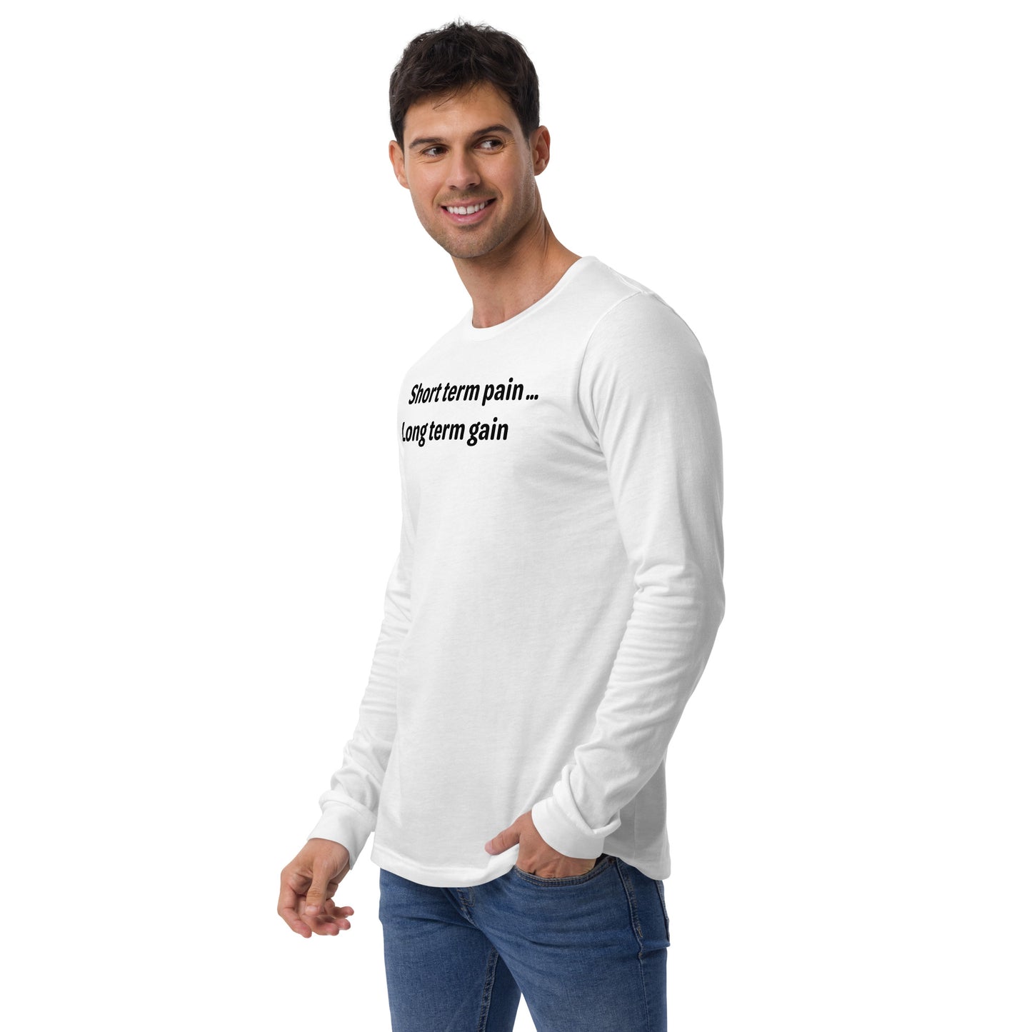 Short Term Pain - Black text - Mens Long Sleeve Tee