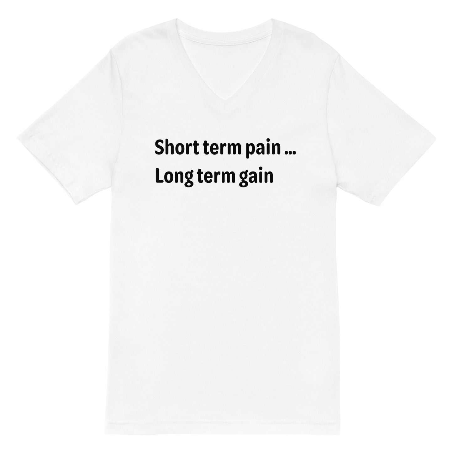 Short Term Pain - Black Text - Mens V-Neck T-Shirt