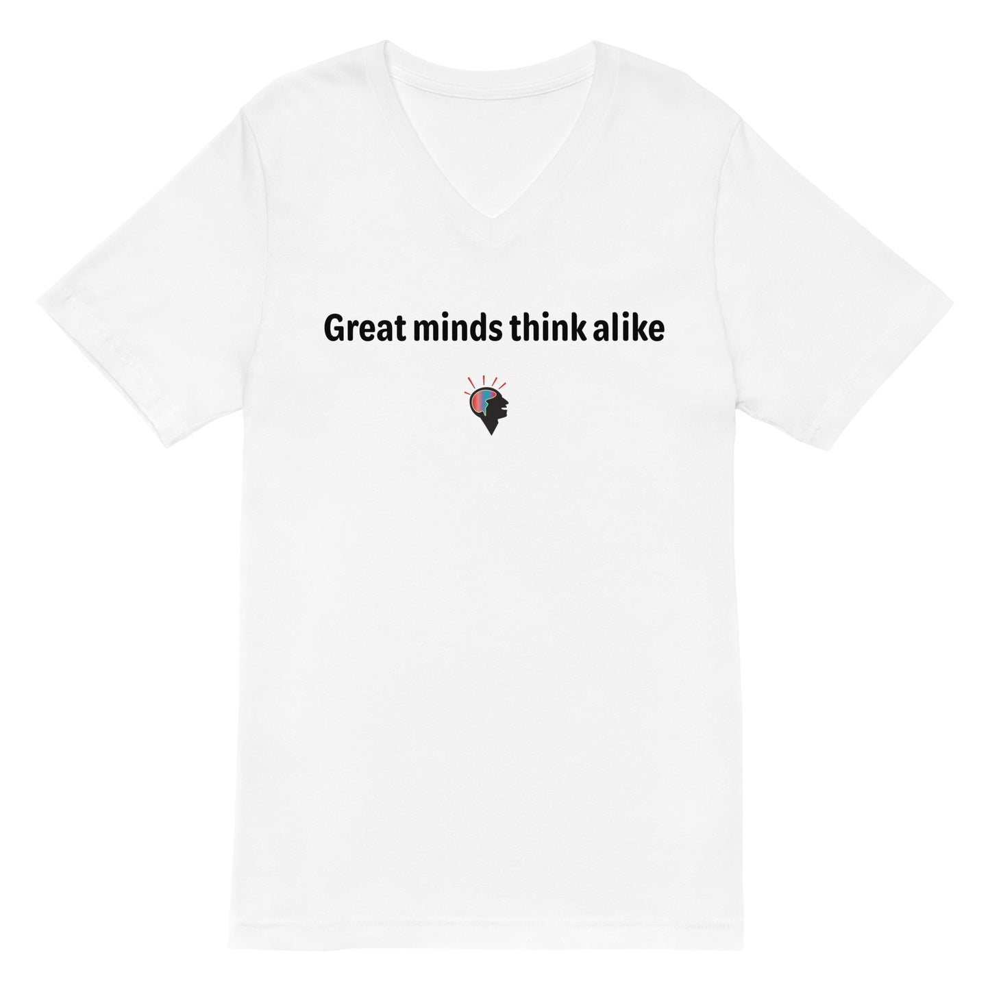 Great minds - Black Text - Mens V-Neck T-Shirt