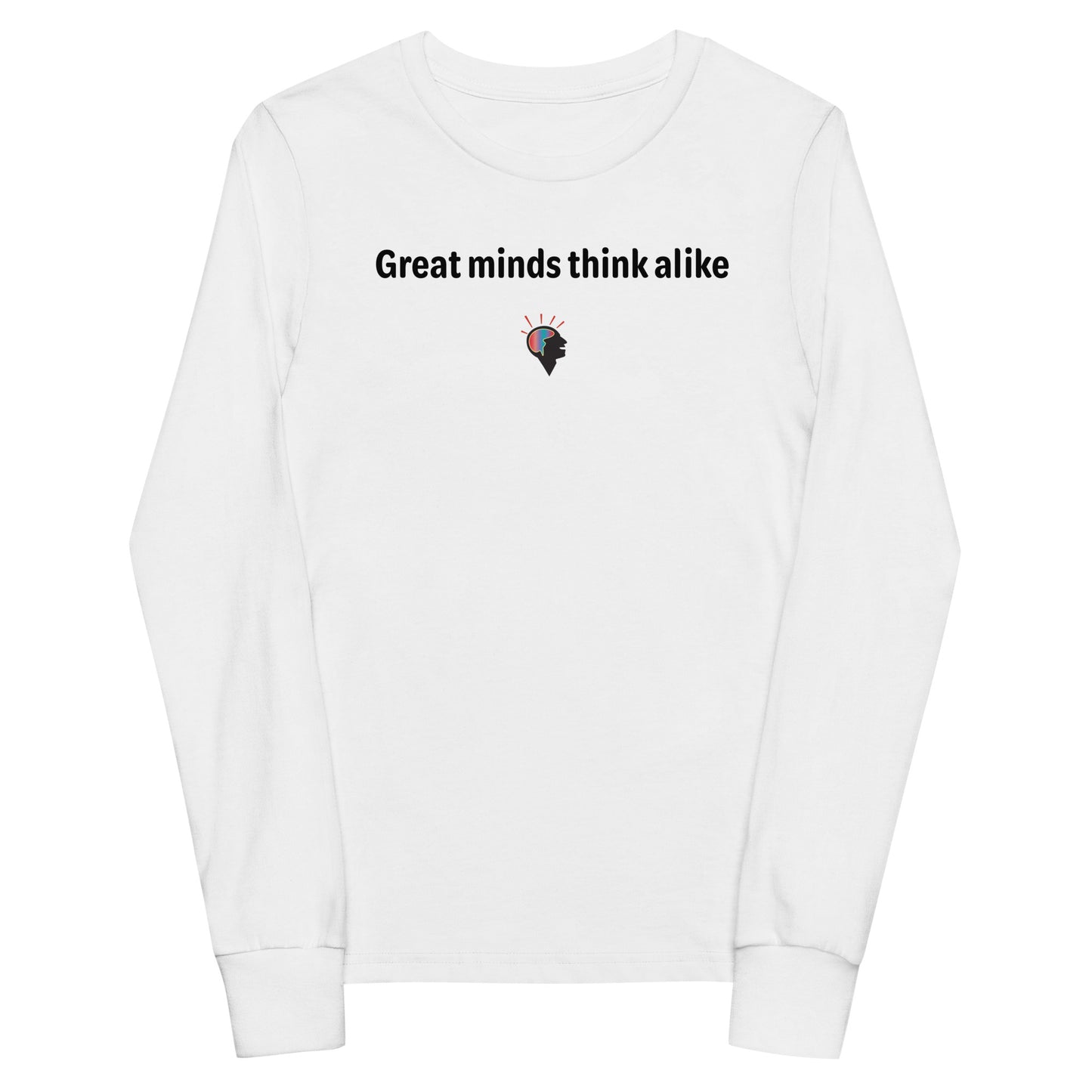 Great minds - Black Text - Youth long sleeve tee