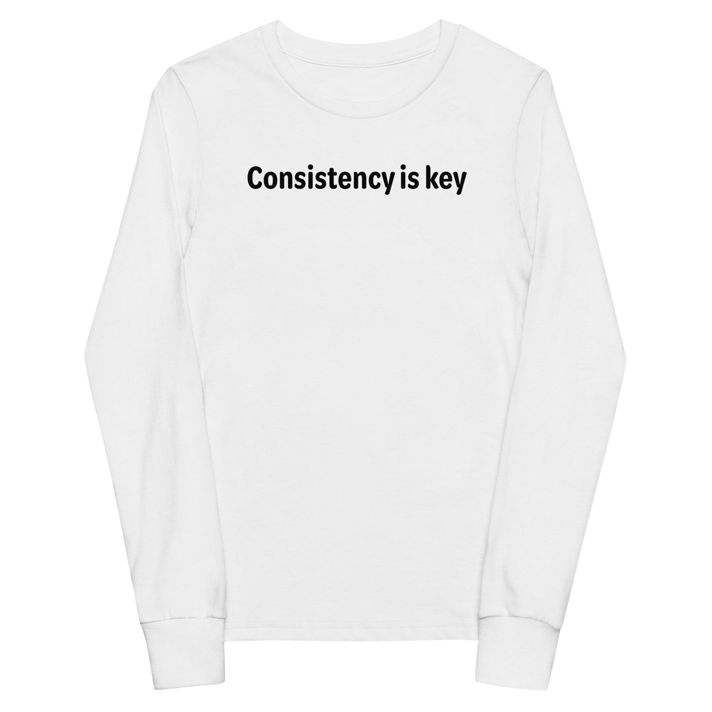 Consistency is key - Black text - Youth long sleeve tee