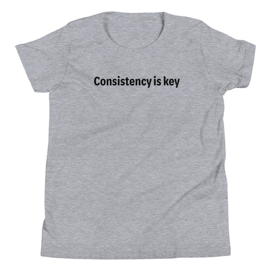 Consistency is key - Black text - Youth Short Sleeve T-Shirt