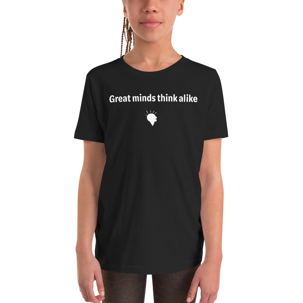 Great minds - White Text - Youth Short Sleeve T-Shirt